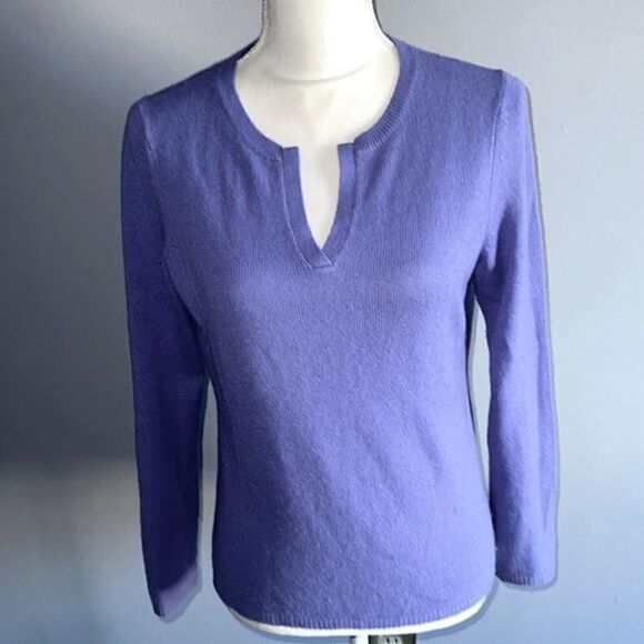 Peck & Peck Cashmere Petite Periwinkle Sweater! - Picture 1 of 9